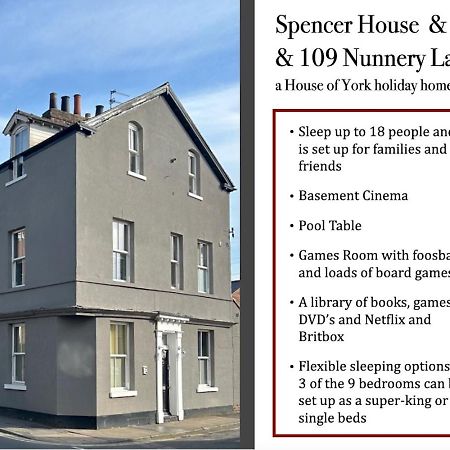 Villa Spencer House & 107 & 109 Nunnery Lane York Esterno foto
